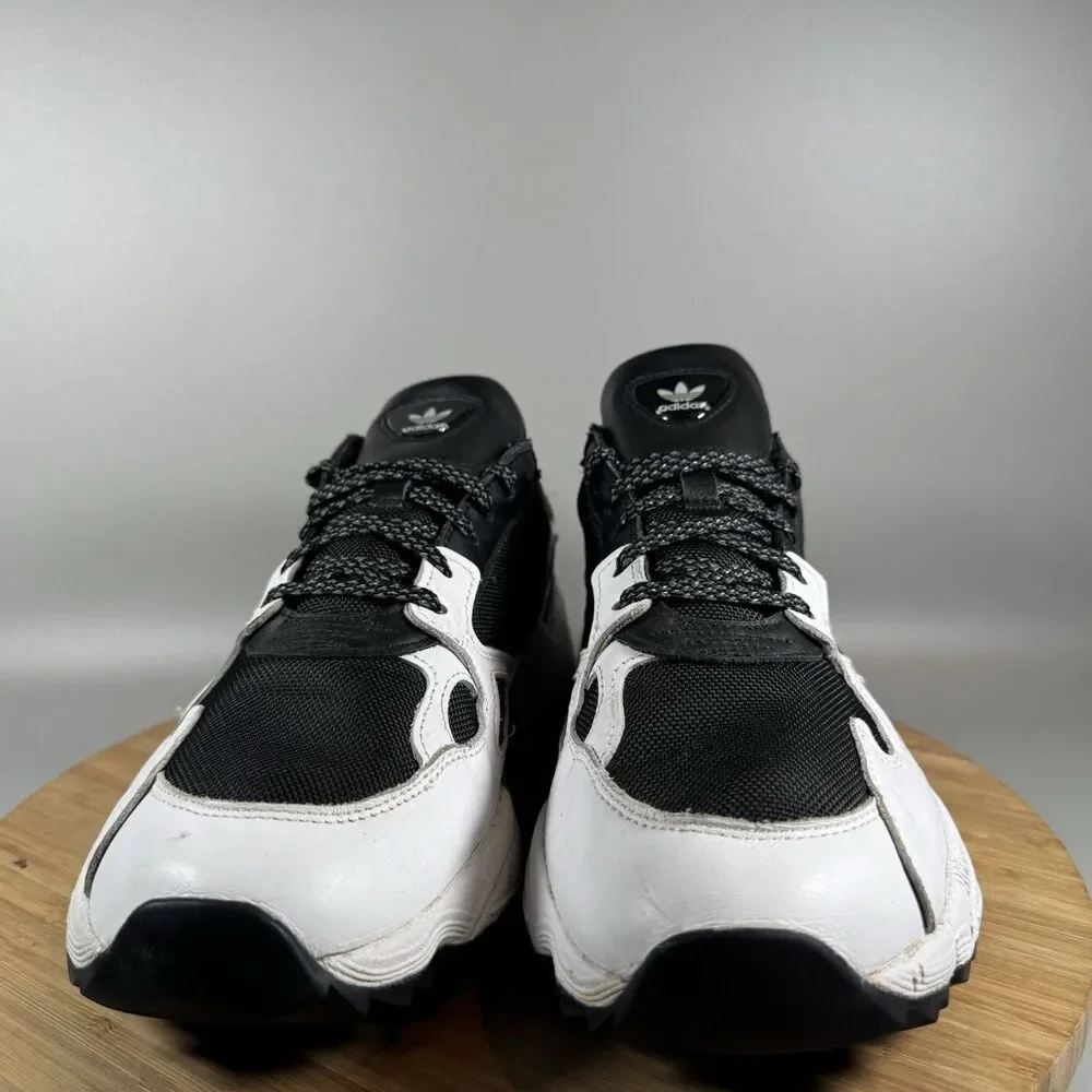 Adidas Falcon Trail Womens 9.5 Black White Oreo Shoes‎ Sneakers Athletic
